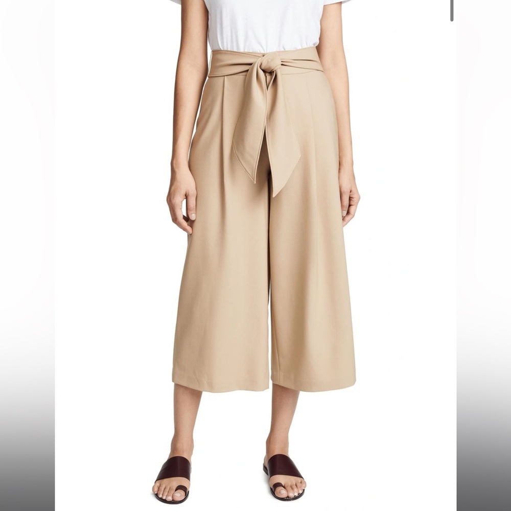 Women's Tan Wide-Leg Culottes